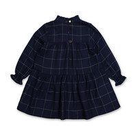 Elisabeth Dress, Lurex Bleu Nuit