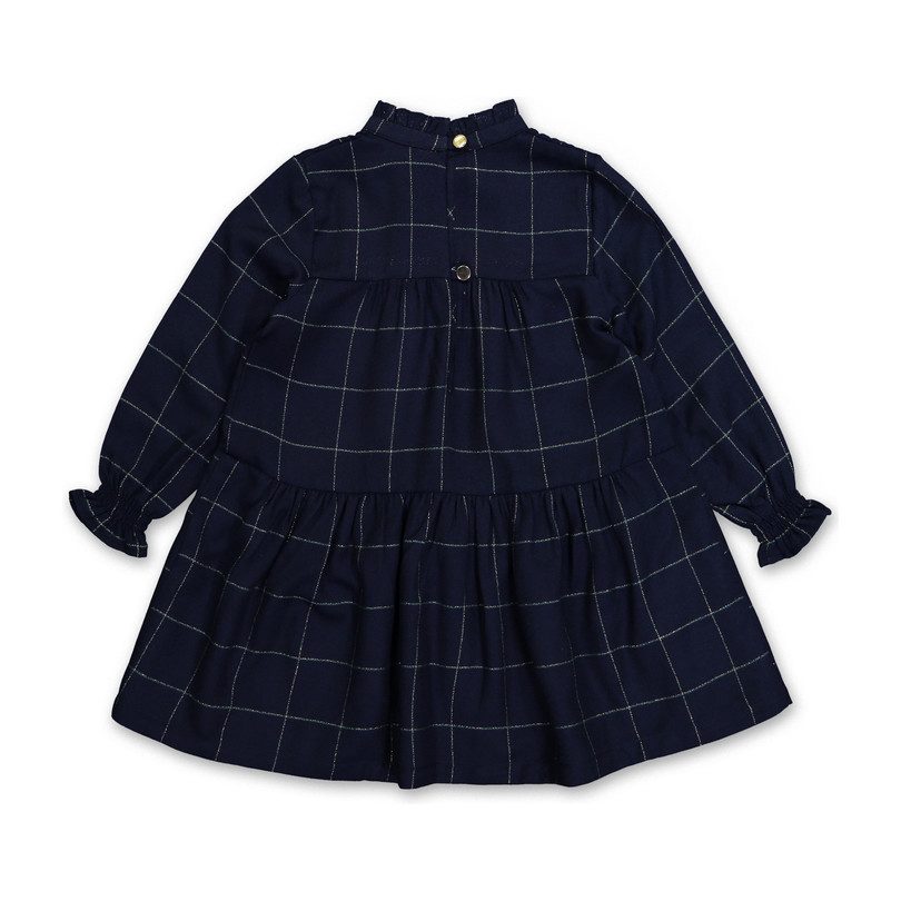 Elisabeth Dress, Lurex Bleu Nuit Elisabeth Dress, Lurex Bleu Nuit