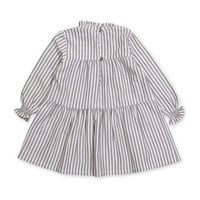 Elisabeth Dress, Grey Stripes