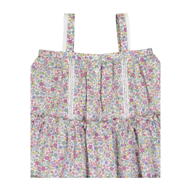 Eugenie Dress, Fuschia Flowers Eugenie Dress, Fuschia Flowers