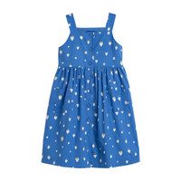 Olympia Button Front Dress, Blue Strawberries