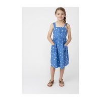 Olympia Button Front Dress, Blue Strawberries