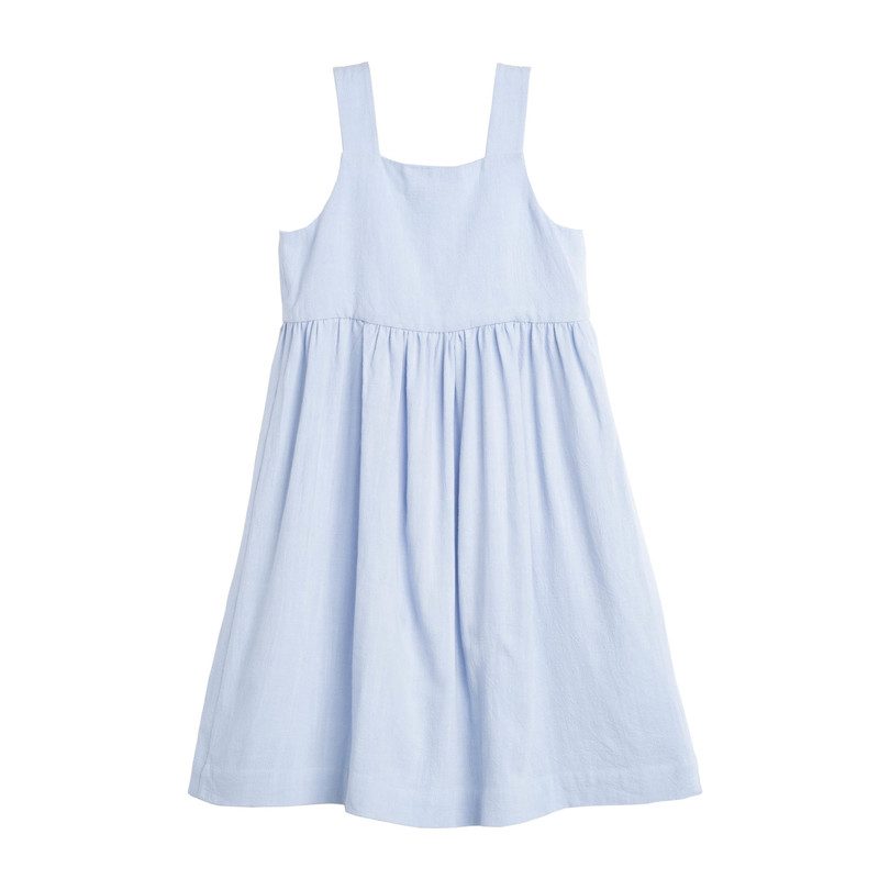 Olympia Button Front Dress, Powder Blue - Dresses - Maisonette