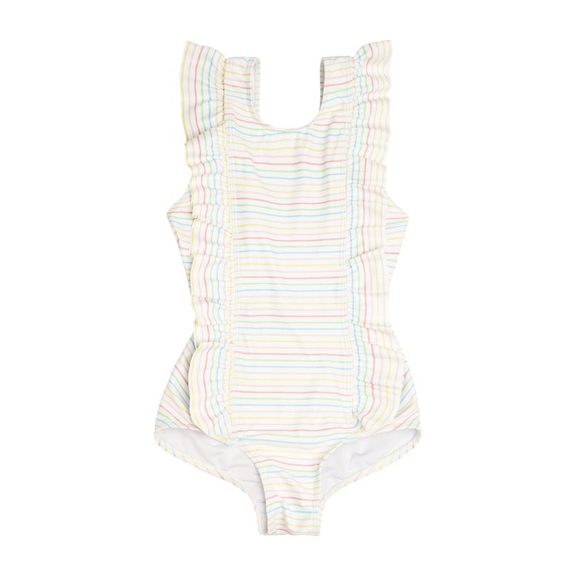 Antique Rainbow Ruffle One Piece Antique Rainbow Ruffle One Piece