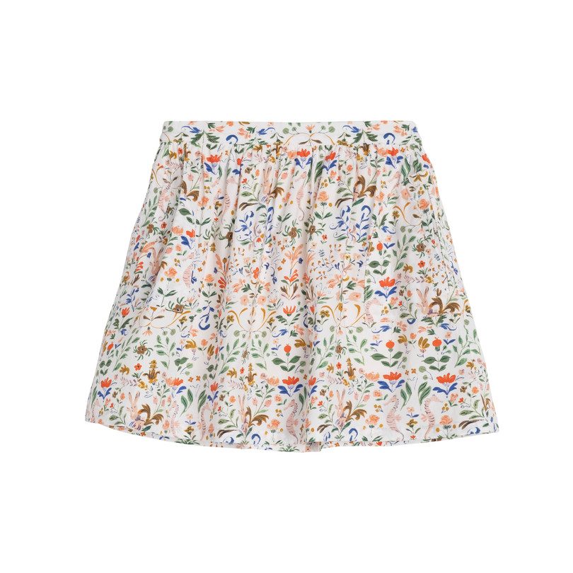 Chloe Skort, Flowers & Rabbits - Skirts - Maisonette