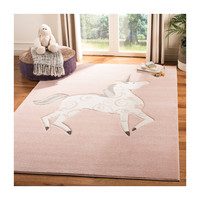 Olivia Unicorn Kids' Rug, Pink