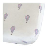 Merino Wool Crib Sheet, Hot Air Balloons
