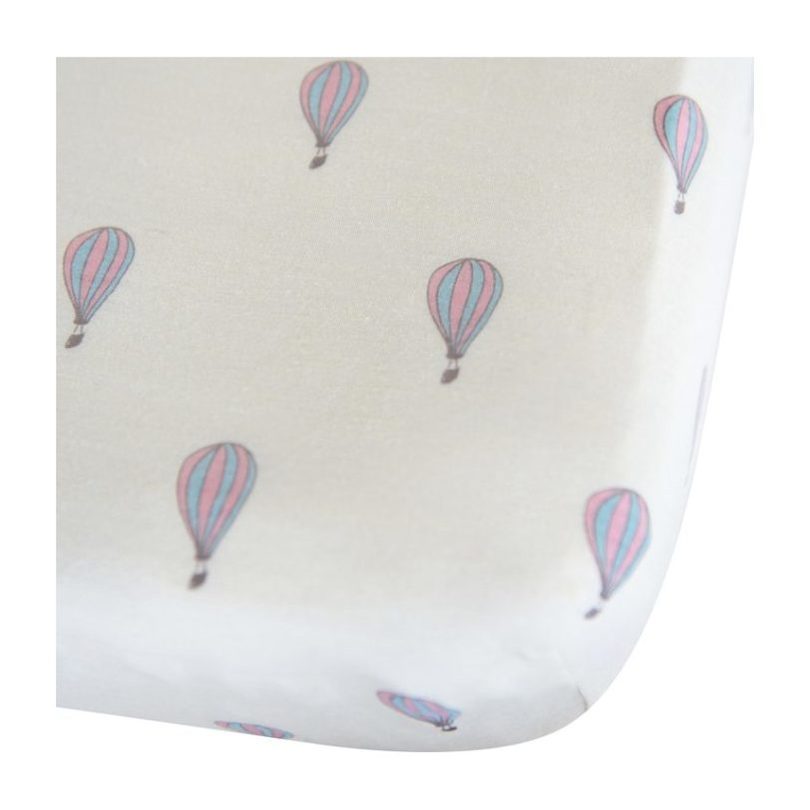 Merino Wool Crib Sheet, Hot Air Balloons Merino Wool Crib Sheet, Hot Air Balloons