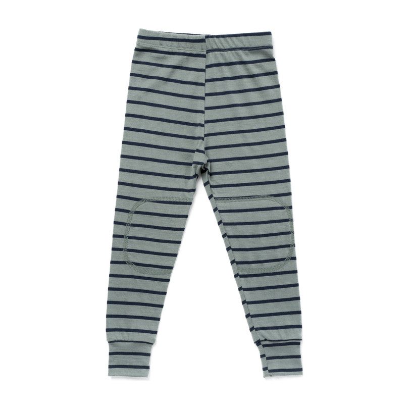 Merino Wool Long Johns, Agave Stripe - Sleepwear - Maisonette