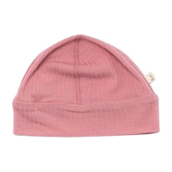 Merino Wool Ribbed Beanie, Rose Tan Merino Wool Ribbed Beanie, Rose Tan