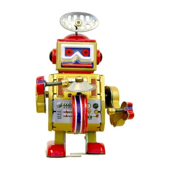 Robot Tin Toy, Yellow - Vehicles & Trains - Maisonette