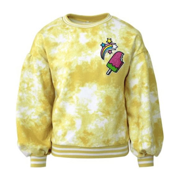Sunshine Bell Sleeve Sweatshirt, Yellow Sunshine Bell Sleeve Sweatshirt, Yellow
