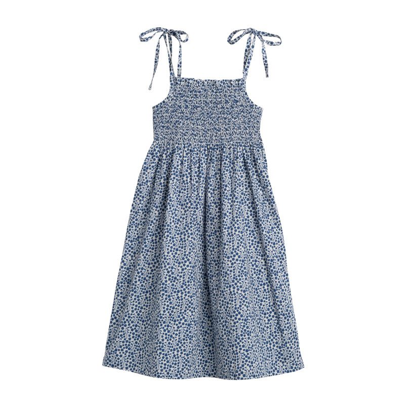 Rosie Smocked Dress, Blue Ditsy Floral Rosie Smocked Dress, Blue Ditsy Floral