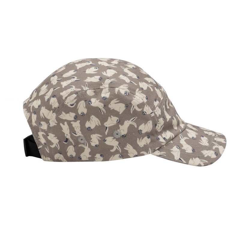 Cameron Twill Cap, Grey Scattered Bunnies Cameron Twill Cap, Grey Scattered Bunnies