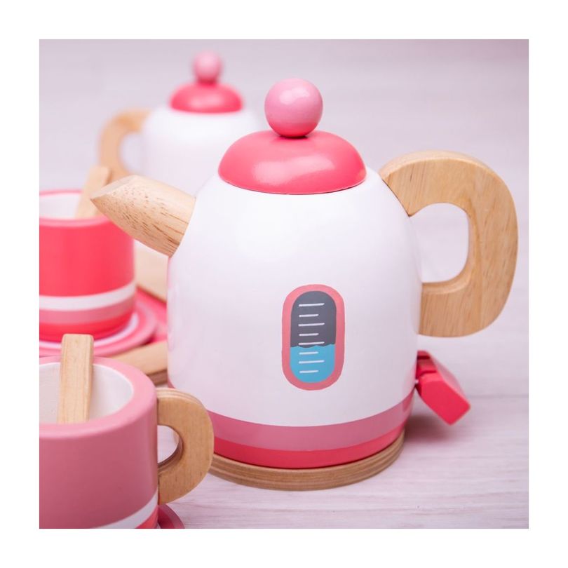Wooden Kettle, Pink Play Food & Accessories