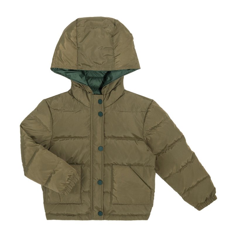 Ellis Down Puffer Jacket with Hood, Army Green Ellis Down Puffer Jacket with Hood, Army Green