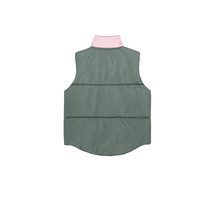 Emery Color Blocked-Puffer Vest, Pink Multi