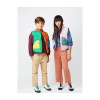 Emery Color Blocked-Puffer Vest, Pink Multi