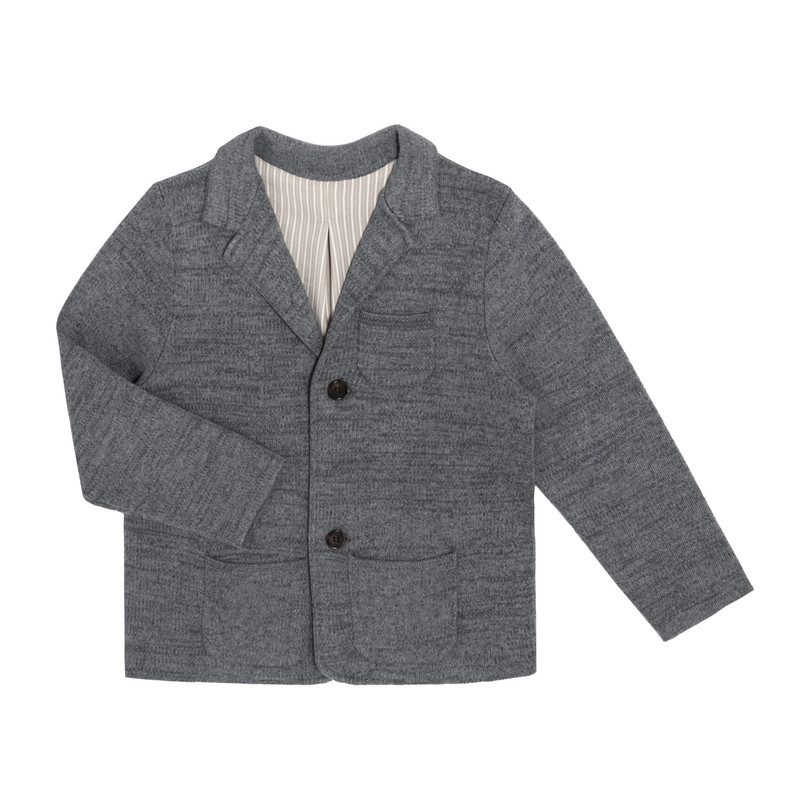 Milo Knit Blazer, Heather Grey Milo Knit Blazer, Heather Grey