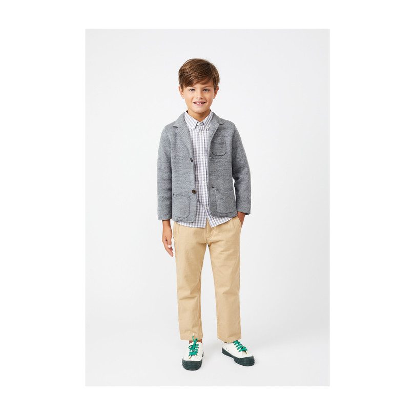 Milo Knit Blazer, Heather Grey Milo Knit Blazer, Heather Grey