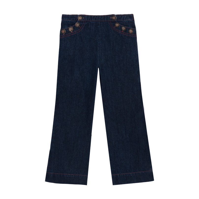 Tess Sailor Pant, Denim Tess Sailor Pant, Denim