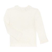 Quinn Lacey Collared Sweater, Cream