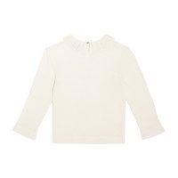 Quinn Lacey Collared Sweater, Cream