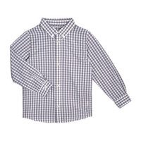 Lucas Long Sleeve Button Down Shirt, Grey Gingham