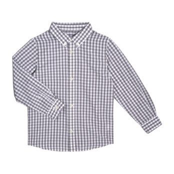 Lucas Long Sleeve Button Down Shirt, Grey Gingham Lucas Long Sleeve Button Down Shirt, Grey Gingham