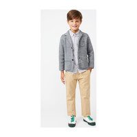 Lucas Long Sleeve Button Down Shirt, Grey Gingham