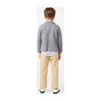 Lucas Long Sleeve Button Down Shirt, Grey Gingham