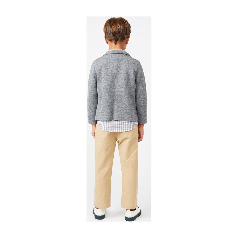 Lucas Long Sleeve Button Down Shirt, Grey Gingham Lucas Long Sleeve Button Down Shirt, Grey Gingham
