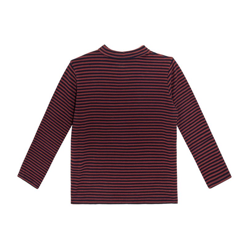 Finley Long Sleeve Polo, Navy & Chocolate Stripe Finley Long Sleeve Polo, Navy & Chocolate Stripe