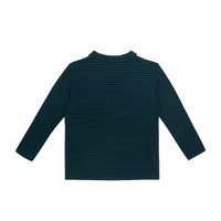 Finley Long Sleeve Polo, Navy & Hunter Green Stripe