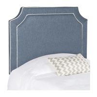 Dane Piping Headboard, Blue/White