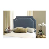Dane Piping Headboard, Blue/White