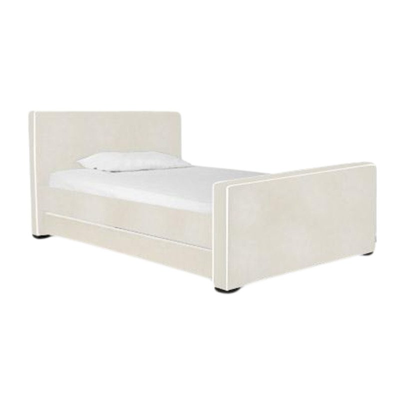 Dorma High Headboard Trundle Bed, Beach Linen & Walnut Frame Dorma High Headboard Trundle Bed, Beach Linen & Walnut Frame