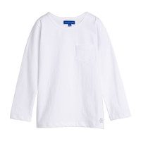 Drew Long Sleeve Pocket Tee, White