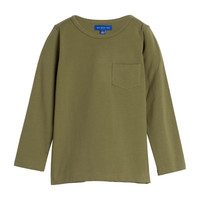 Drew Long Sleeve Pocket Tee, Green