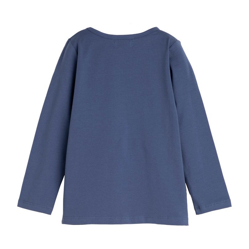 Drew Long Sleeve Pocket Tee, Blue Drew Long Sleeve Pocket Tee, Blue