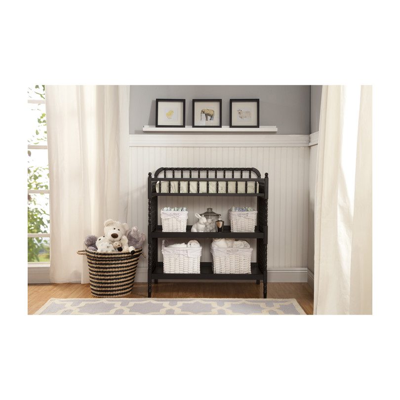 Jenny Lind Changing Table, Ebony Dressers & Changing Tables