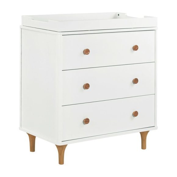 Lolly 3Drawer Changer Dresser with Removable Changing Tray, White Dressers & Changing Tables