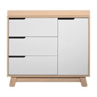Hudson 3-Drawer Changer Dresser with Removable Changing Tray, Washed Natural/White