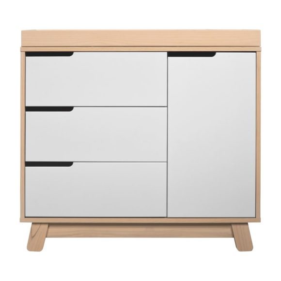 Hudson 3-Drawer Changer Dresser with Removable Changing Tray, Washed Natural/White Hudson 3-Drawer Changer Dresser with Removable Changing Tray, Washed Natural/White