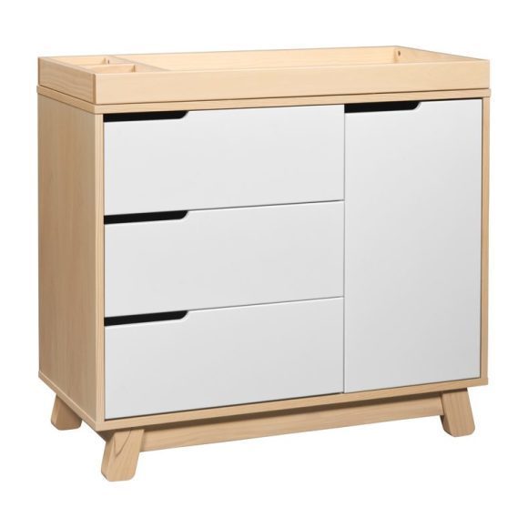 Hudson 3-Drawer Changer Dresser with Removable Changing Tray, Washed Natural/White Hudson 3-Drawer Changer Dresser with Removable Changing Tray, Washed Natural/White