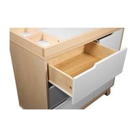 Hudson 3-Drawer Changer Dresser with Removable Changing Tray, Washed Natural/White