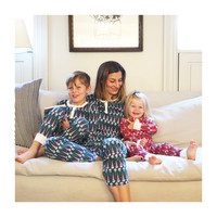 *Exclusive* Women's Jolly St. Nick Pajama Set, Blue