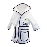 Monogrammable Hooded Terry Robe, Navy