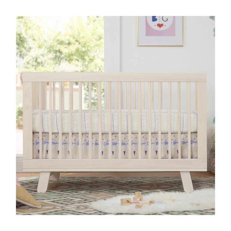 Hudson 3-in-1 Convertible Crib with Toddler Bed Conversion Kit, Natural ...