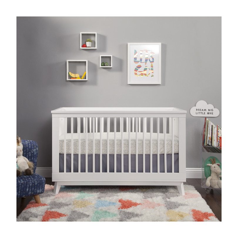 Scoot 3in1 Convertible Crib with Toddler Bed Conversion Kit, White